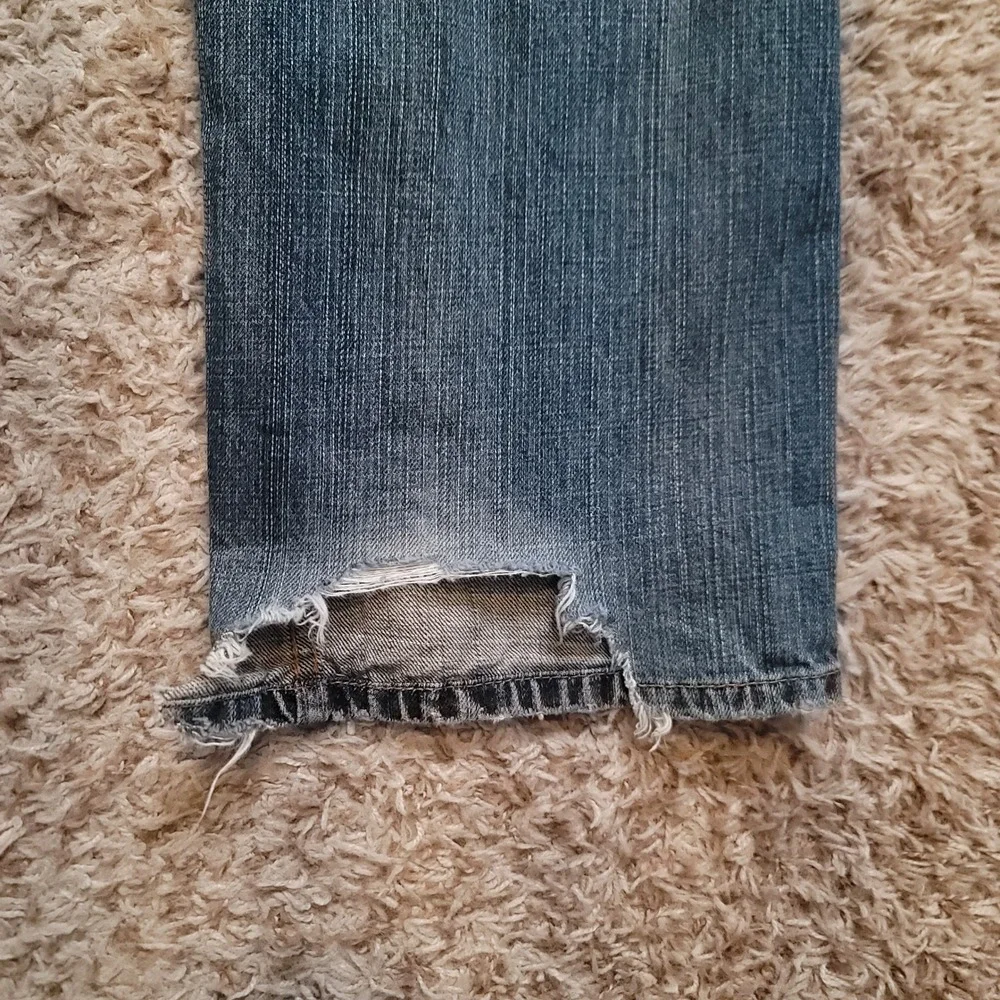 Levi's 559 Relaxed Straight Jeans Mens 34x32 Blue Medium Wash Distressed Cotton‎